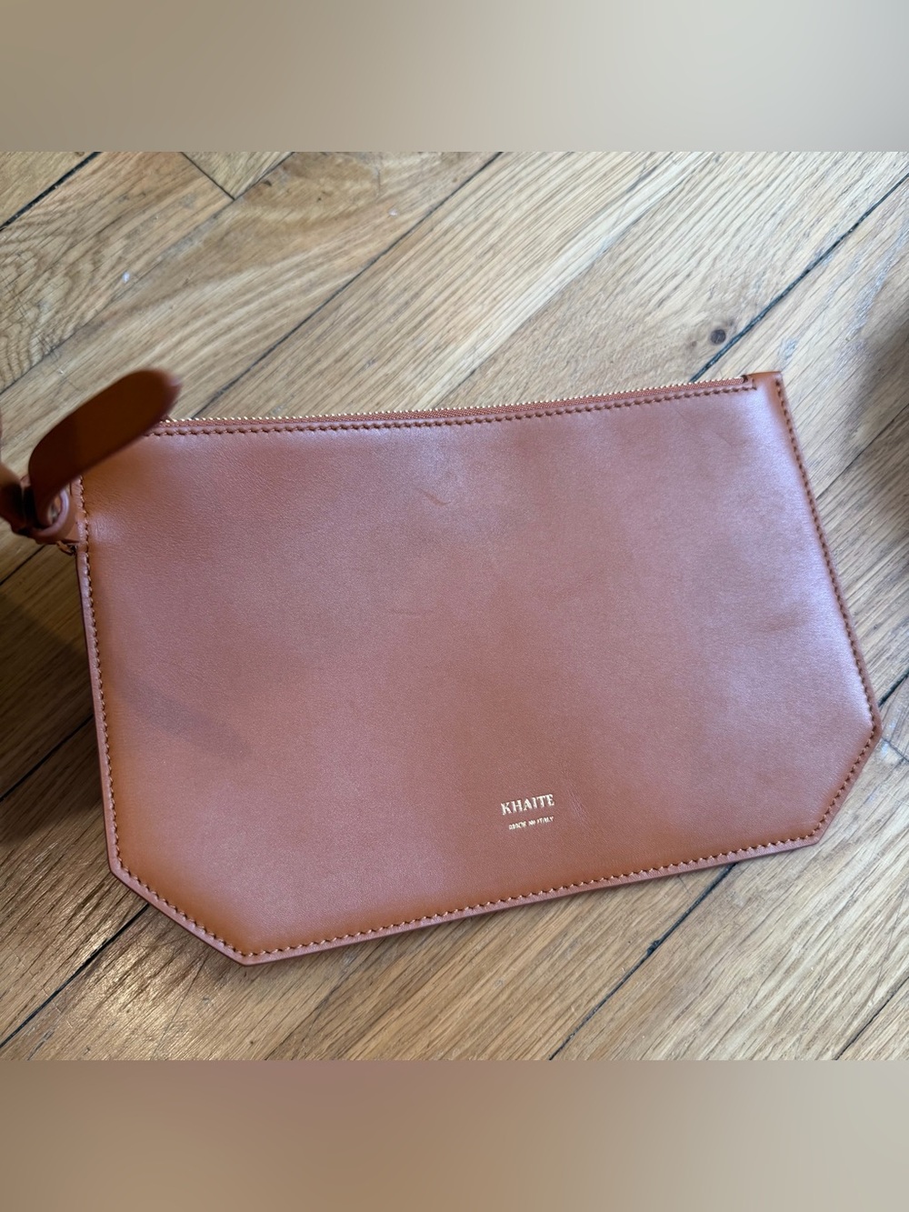 NEW KHAITE Medium Lotus Tote Honey Tan Leather Canvas Shoulder Bag purse $2700 - Picture 6 of 14